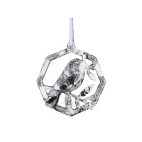 Елочные игрушки (Снегирь) Обсидиан