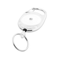 Брелок с ретрактором «Demos», белый прозрачный