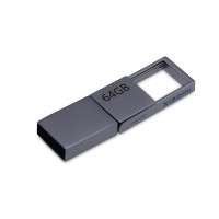 USB 3.0-флешка на 64 Гб с разъемами USB-A и Type-C, серебристый
