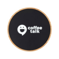 Беспроводное зарядное устройство с подсветкой лого «Reedia S3», 15 Вт, бамбук, черный