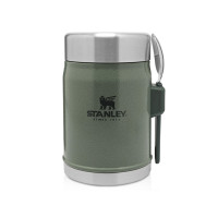 Банка для еды объемом 400 мл с ложкой-вилкой Stanley Legendary - Зеленый лесной