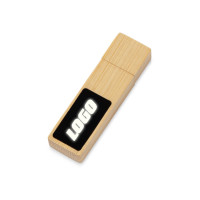 USB 2.0- флешка на 32 Гб c подсветкой логотипа «Bamboo LED»