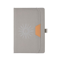 Блокнот А5 из RPET "Harvey", 80 листов FSC бумага, серый с термотрансфером