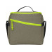 Изотермическая сумка-холодильник "Neo Classic" c контрастной молнией, серый/зеленое яблоко Изотермическая сумка-холодильник "Neo Classic" c контрастной молнией, серый/зеленое яблоко