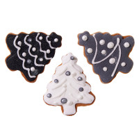 Набор новогодних имбирных печений в форме елочки