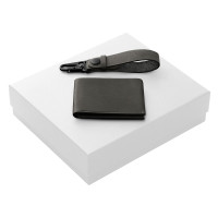 Подарочный набор Long River: кошелек, ремешок для ключей (без лого Long River), белая коробка