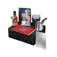 Подарочный набор с туркой, кофе и термокружкой, красный