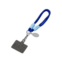 Брелок-браслет "Bohemian" c тканевым держателем для телефона, синий